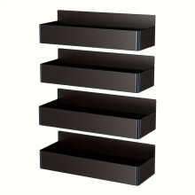 Magnetisches Aufbewahrungsregal, 2 Stück, Wandmontage, Bohrfreies Regal für Küche und Bad, Platzsparend