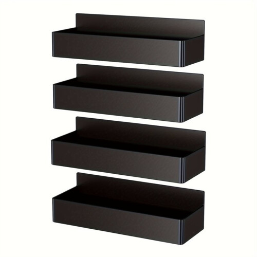 Magnetic Storage Rack 2pcs/4pcs, Wall Mounted No-Drill Shelf for Kitchen & Bathroom, Space-Saving