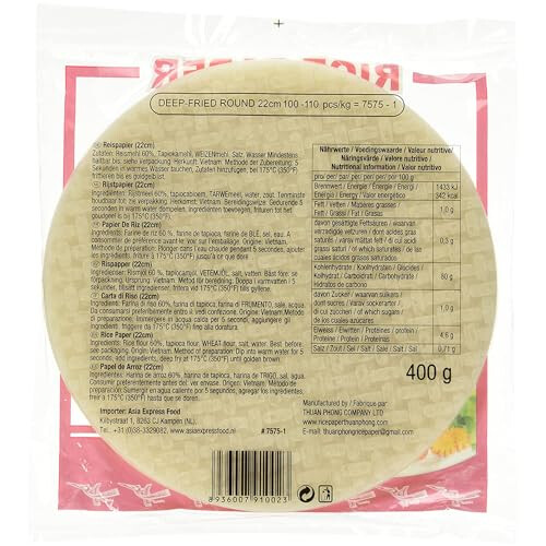 Bamboo Tree Rice Paper Great for Spring Roll Spring roll 22 cm Pack of 340g 2