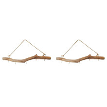 2X Wooden Hook Driftwood Hook Vintage Decor Supplies Easy to Use Branch Hanger Holder for Entryway Small Item Closet