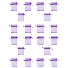 20 Packungen Schöne Dunkel Lila Organza Geschenk und Gunst Taschen 7cm X 9cm