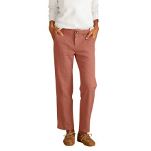 Women Linen Pants Wide Leg Dress Pants Casual-brick red L
