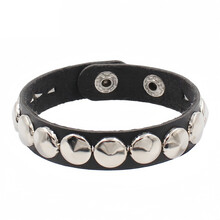 Stijlvolle punk-kettingarmband voor meisjes en jongens-Zwart