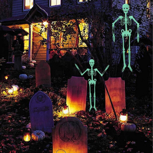 Squelette complet phosphorescent de 1,5 m (5 pieds) 1