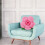 Rose Plush Pillow Pink 30x30cm Short Plush 4
