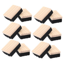 12pcs Whiteboard and Chalkboard Eraser Set with Durable Wood Handle for Classroom Use