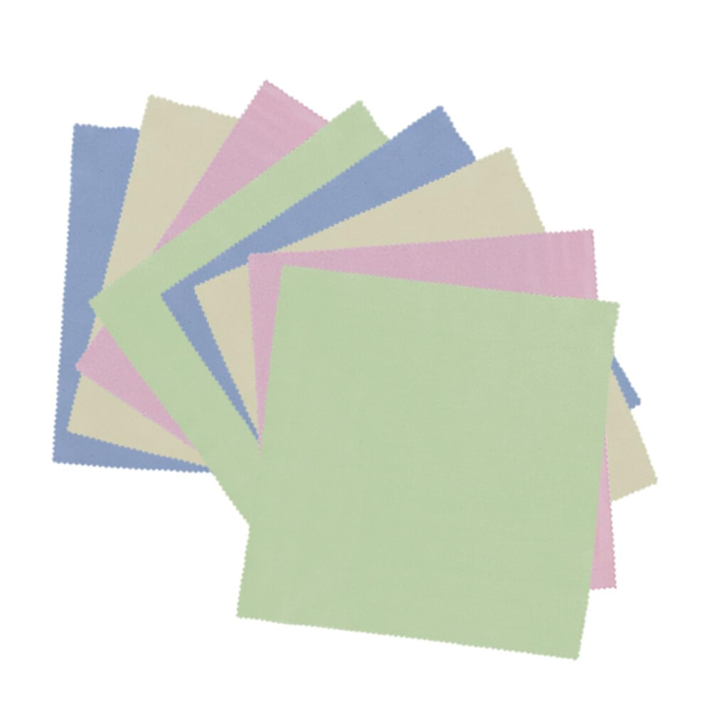 Blue/Green/Pink Microfiber Cleaning Cloths 25 Pack Lint Soft Reusable For Eyeglasses Sunglasses Screens