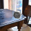 Round Battery Alarm Clock Grey Iron & Glass 2