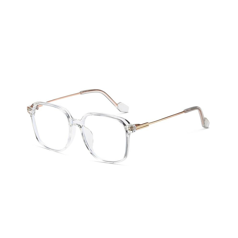 Blue/Light Oversized Square Blocking Reading Glasses +300 Magnification Clear Vision Eyewear For Women Men