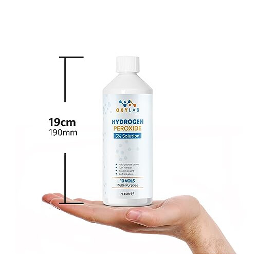 OxyLAB Hydrogen Peroxide 3% Solution 500ml - Multi-Purpose Cleaner & Stain Remover 2