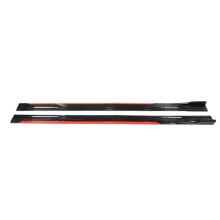Universal Car Side Skirt Extensions 2.2m PP Splitters Lip Kit, Aerodynamic Trim for BMW Sedan Coupe Red