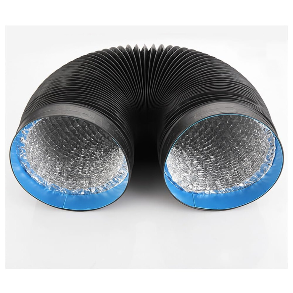 Aluminum Foil Ventilation Duct 170Mm Black 1.5M Flexible Exhaust Hose Heat Resistant For Kitchen 9330225742593