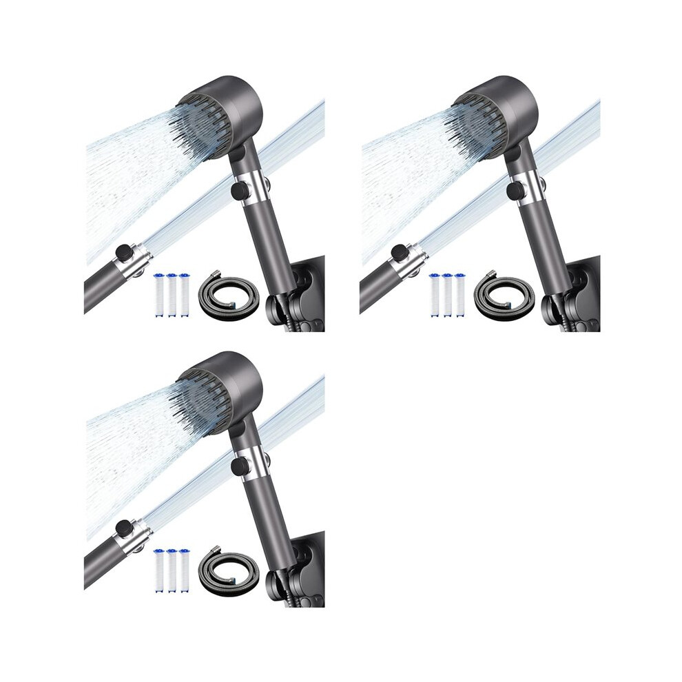 Wella Elements 3X Ion Drops High Pressure Shower ,Filtered Showerhead With 60 Inch Hose,Shower 4 Spraymode With Water Filter