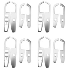 16X für 2016-2020 Silber Fenster Heber Schalter Knopf Leiste Abdeckung Trim Innen Tür Armlehne Dekoration