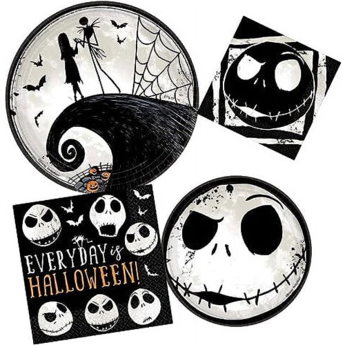 Nightmare Before Christmas-servisset 23 cm tallrikar &