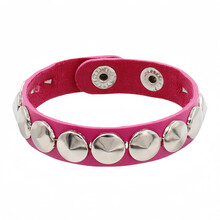 Modieuze punk manchetarmband, geometrische armband met-roze rood
