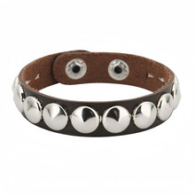 Moderne unisex-polsarmband met puntige punten,-Donkerbruin