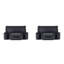 2X Tasca Portaoggetti per Auto Tra I Sedili con Portabicchieri Porta Fazzoletti per Auto Tasca per Auto Multiuso Organizer per Borse Un Mano, Nero
