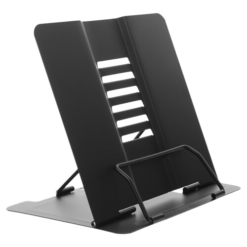 Adjustable Foldable Metal Book Stand for Reading Desk, Durable Stable Holder for Textbooks and Tablets