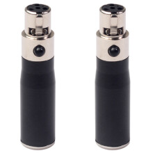 2X XLR 3 Pin Male to 4 Pin Female Audio Adapter Plug Connector Hi-Fi Signal Converter Adapter for Mic Speaker
