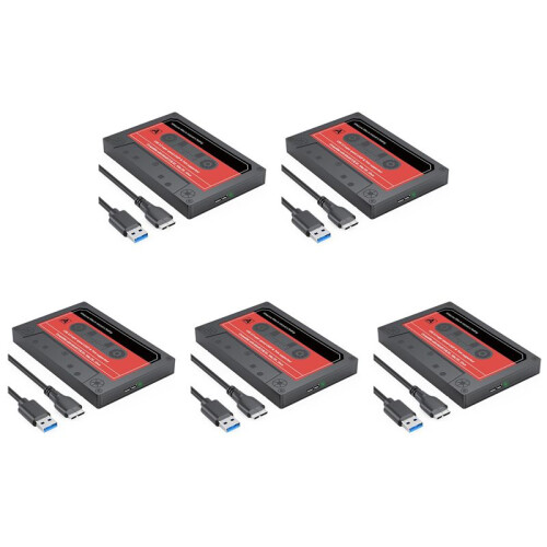 5X Gabinete SSD, Gabinete de Disco Rígido de 2,5 Polegadas Adaptador  para USB3.0 Conversor Externo Estojo SSD para Laptop   PC