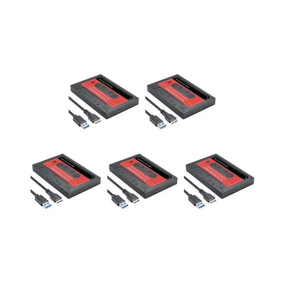 5X Ssd Enclosure, 2.5Inch Hard Drive Enclosure To Usb3.0 Adapter External Converter Ssd Case For 6032010386342
