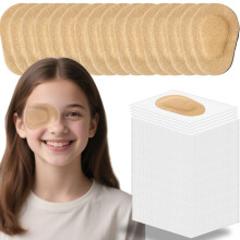 100 Pcs Adhesive Eye Patch for Kids, Breathable Medical Eye Patches for Amblyopia Lazy Eye Treatment, Nude Latex Disposable Design