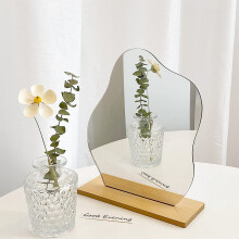 Acrylic makeup mirror frameless irregular 1 piece