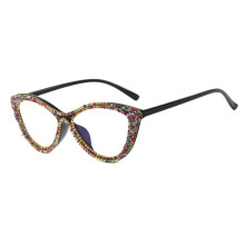 Rhinestone Cat Eye Reading Glasses for Women 1.5x Blue Light Blocking Bling Diamond Stylish Readers