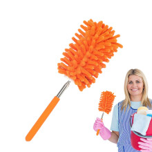Microfiber Extendable Duster with Long Handle, Chenille Feather Duster for Ceiling Fan and Furniture Cleaning