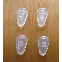 2 Pairs Clear Silicone Nose Pads for Glasses, Soft Air Cushion Anti‑Slip Push‑In Eyeglass Replacement