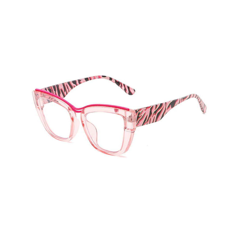 Pink/Blue/Light Women Cat Eye Reading Glasses 1.5X Blocking Stylish Lightweight Readers