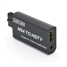 Convertitore da N64 a HDMI HD 1080P, adattatore da console di gioco N64 a TV HD, plug and play per N64/SNES/NGC/SFC con uscita audio da 3,5