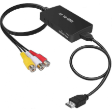 Convertitore da RCA a HDMI, adattatore da composito a HDMI con supporto 1080p PAL/NTSC