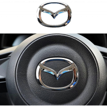 Chromově stříbrný emblém na volantu pro Mazda 3 6 CX-3 CX-5 CX-9 - JA