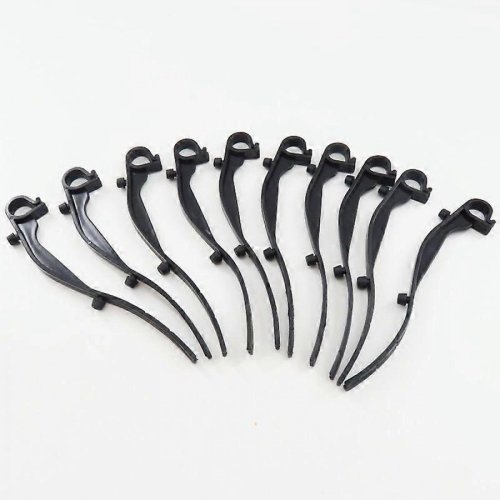 50pcs Gutter Mesh Clips: Plastic Mesh Gutter Guard Clips - Black Windproof Fixing Hooks Fasteners For Roof Drainage Maintenance Leaf Gu