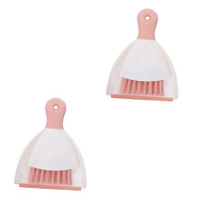Small Pet Cage Cleaning Set with Mini Broom and Dustpan for Guinea Pig Hamster Easy Rinse Reuse