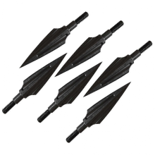 6 stuks metalen pijlpunten van 125 grain met brede punt voor compoundboog, kruisboog en recurveboog