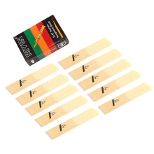 Haveratio 10pcs Soprano Sax Saxophone Reeds Strength 1.5 2.0 2.5 3.0 3.5 4.0 Saxophone Reed Woodwind Instrument Parts Accessories Hardness 2.5