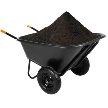 Carrinho de jardim - Springos - 300 Litros - 2 Rodas - Preto - Montagem fácil