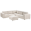 Beliani Modular Corner Sofa 5 Seater KIVVIK with Ottoman Boucle Off-White Left Hand 5