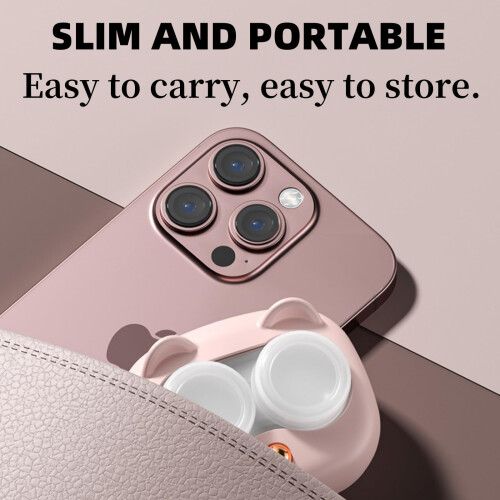 Contact Lens Cleaner Machine with USB Fast Charging, Automatic Easy Lens Cleaning Device, White Compact Design 1
