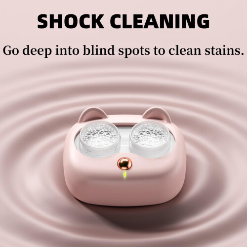 Contact Lens Cleaner Machine with USB Fast Charging, Automatic Easy Lens Cleaning Device, White Compact Design 2