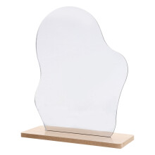 Bedroom Desk Mirror Frameless Wood Stand Aesthetic