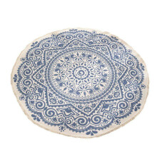 Cotton Carpet National Wind Home Living Room Coffee Table Printed Floor Mats Bedroom Study Round Carpet