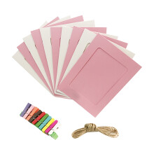 Begine Pendant Decor Pink White Hemp Rope Photo Frames 10