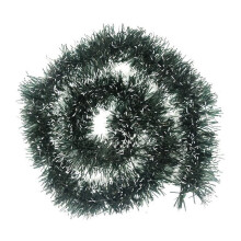 Christmas Tinsel Garland Hanging Ornament 2m Green