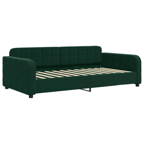 vidaXL sovesofa mørkegrøn 100x200 cm fløjl 1