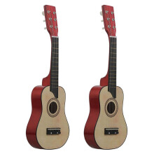 2pcs 25 Inch Basswood Acoustic Guitar 6 Strings Small  Guitar with Guitar Pick Strings for Children Kids Gift