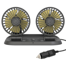 Ventilatore per Auto 12V Ventilatore Universale a Doppia Testa Ventilatore Portatile per Auto Ventilatore a Doppia Testa Forniture per Auto